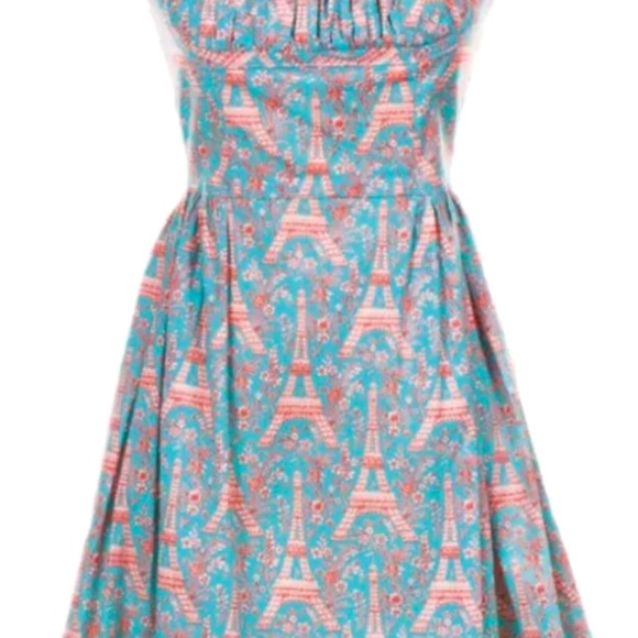 Bernie Dexter Eiffel Tower Paris Pinup Dress Size XS - Picture 4 of 5